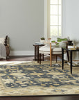 Trara Oushak Blue Hand Knotted Wool Rug