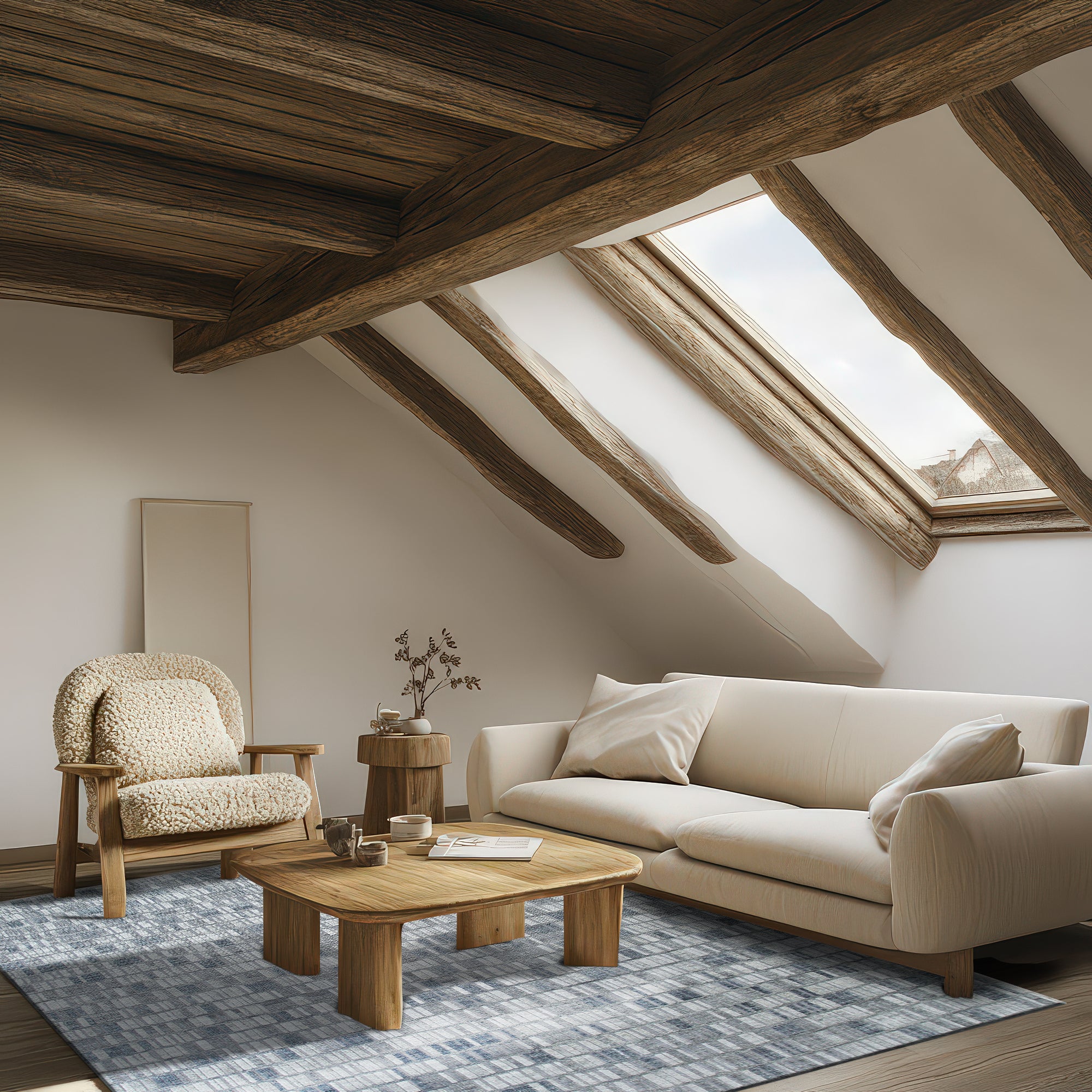 Tessa Sophisticated Gray Hand Knotted Wool Rug, showcasing subtle variations in gray wool pile with a hand-knotted construction, adding texture and depth to a modern living space.
