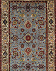 Vibrant Oriental Blue Hand Knotted Wool Rug