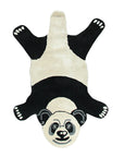 Isolated view of Brenda Clara Black & White Hand Tufted Wool Rug, showcasing its graphic, geometric design.