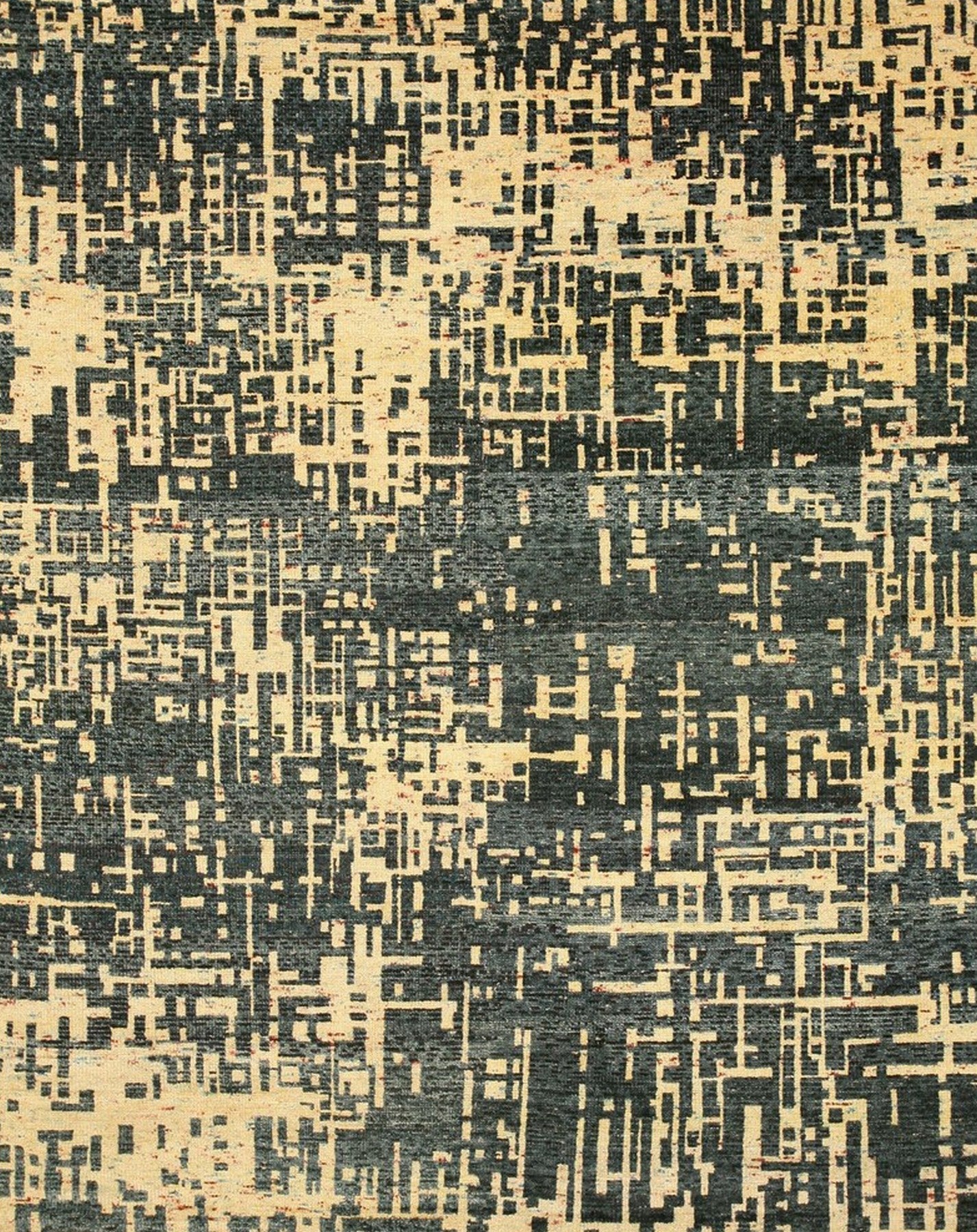 Isolated view of Elena Stylish Blue Hand Knotted Sari-Silk Rug, showcasing its design.