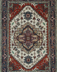 Isolated view of Cozy Harlow Navy Hand Knotted Wool Rug, showcasing its design.