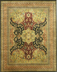Isolated view of Inviting Oriental Black Hand Knotted New Zealand Wool Rug, showcasing its intricate oriental design.