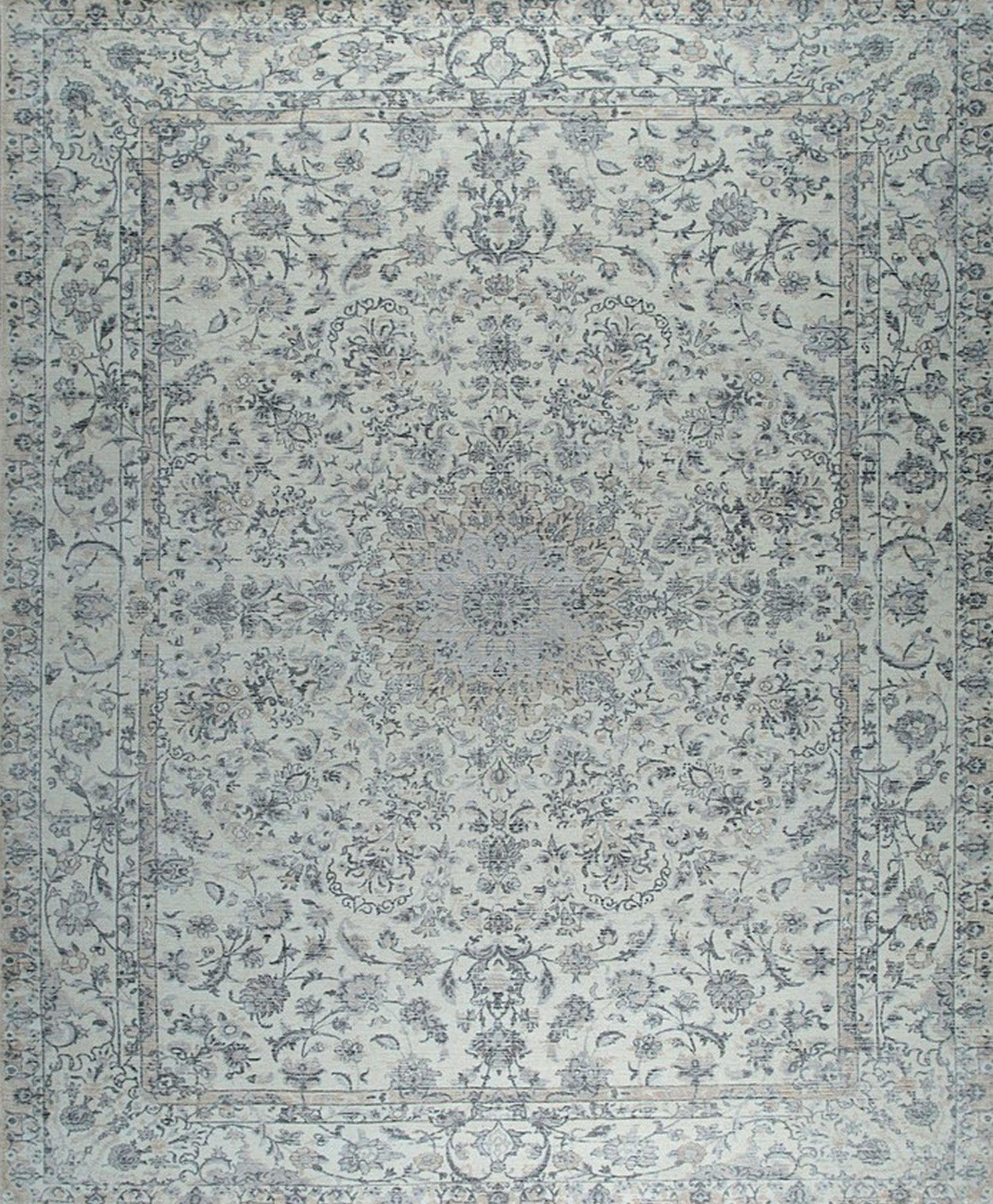 Isolated view of Sleek Rustic Beige Handmade Wool Rug, showcasing its rustic design.