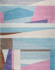 Isolated view of Iris Exquisite Multicolor Hand Tufted Wool Rug, showcasing its vibrant, painterly floral design.