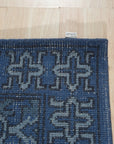 Mira Traditional Blue Hand Knotted Wool Rug, vibrant blues and intricate traditional patterns meet in this hand-knotted wool rug, showcasing its luxurious texture and detail.