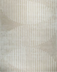 Isolated view of Maya Bianca Beige Hand Tufted Wool Rug, showcasing its intricate geometric design and plush texture.