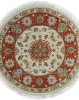 Isolated view of Celia Jasmine Ivory Hand Knotted Wool Rug, showcasing its design.