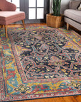 Comfortable Celia Blue Hand Knotted Wool Rug, showcasing a blend of serene blues and subtle textures in a living room setting, complementing the modern décor.