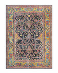 Isolated view of Comfortable Celia Blue Hand Knotted Wool Rug, showcasing its design.