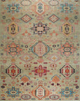 Isolated view of Lush Oriental Ivory Hand Knotted Wool Rug, showcasing its intricate floral design.