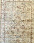 Isolated view of Versatile Agra Beige Hand Knotted Wool Rug, showcasing its design.