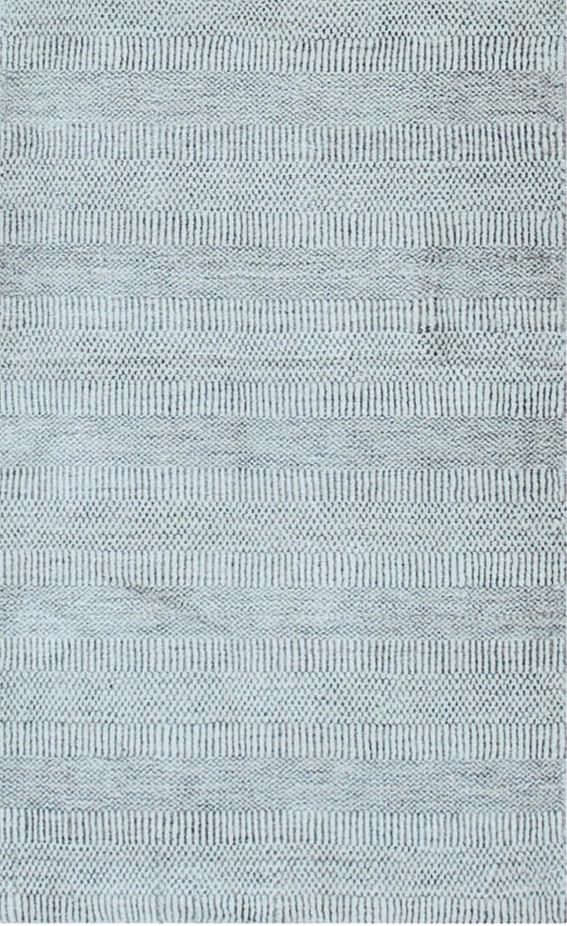 Isolated view of Trendy Dahlia Beige Handmade Wool Rug, showcasing its intricate floral design.