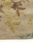 Refined Luna Beige Hand Tufted Wool & Viscose Rug, its subtle sheen catching the light in a softly furnished living room.