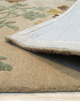 Refined Luna Beige Hand Tufted Wool & Viscose Rug, showcasing its soft, neutral beige tones and subtle texture in a living room setting.