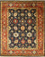 Isolated view of Violet Exquisite Navy Hand Knotted Wool Rug, showcasing its intricate design.