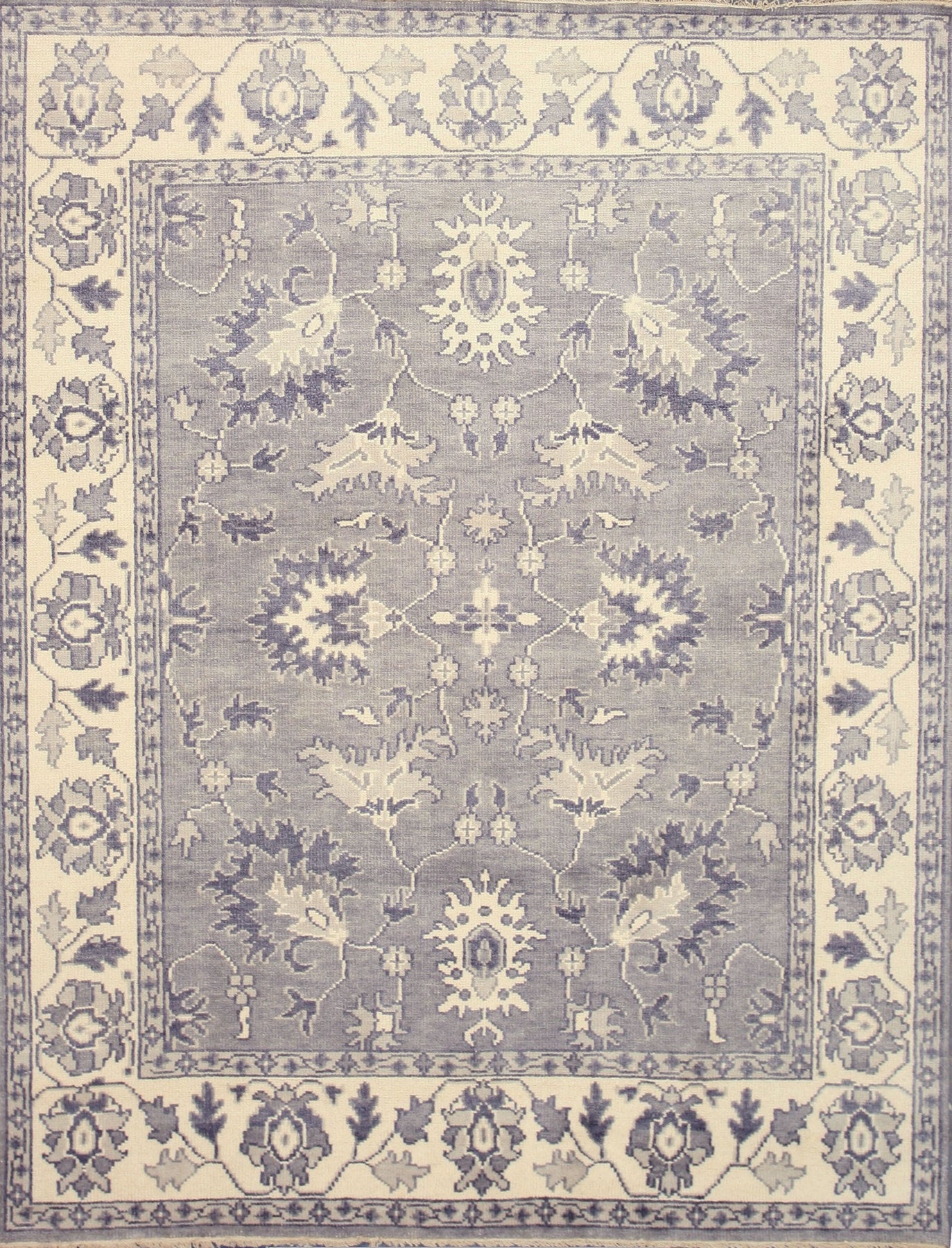 Beautiful Oriental Gray Hand Knotted Wool Rug