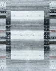 Isolated view of Sophie Gabbeh Gray Handmade Wool Rug, showcasing its design.