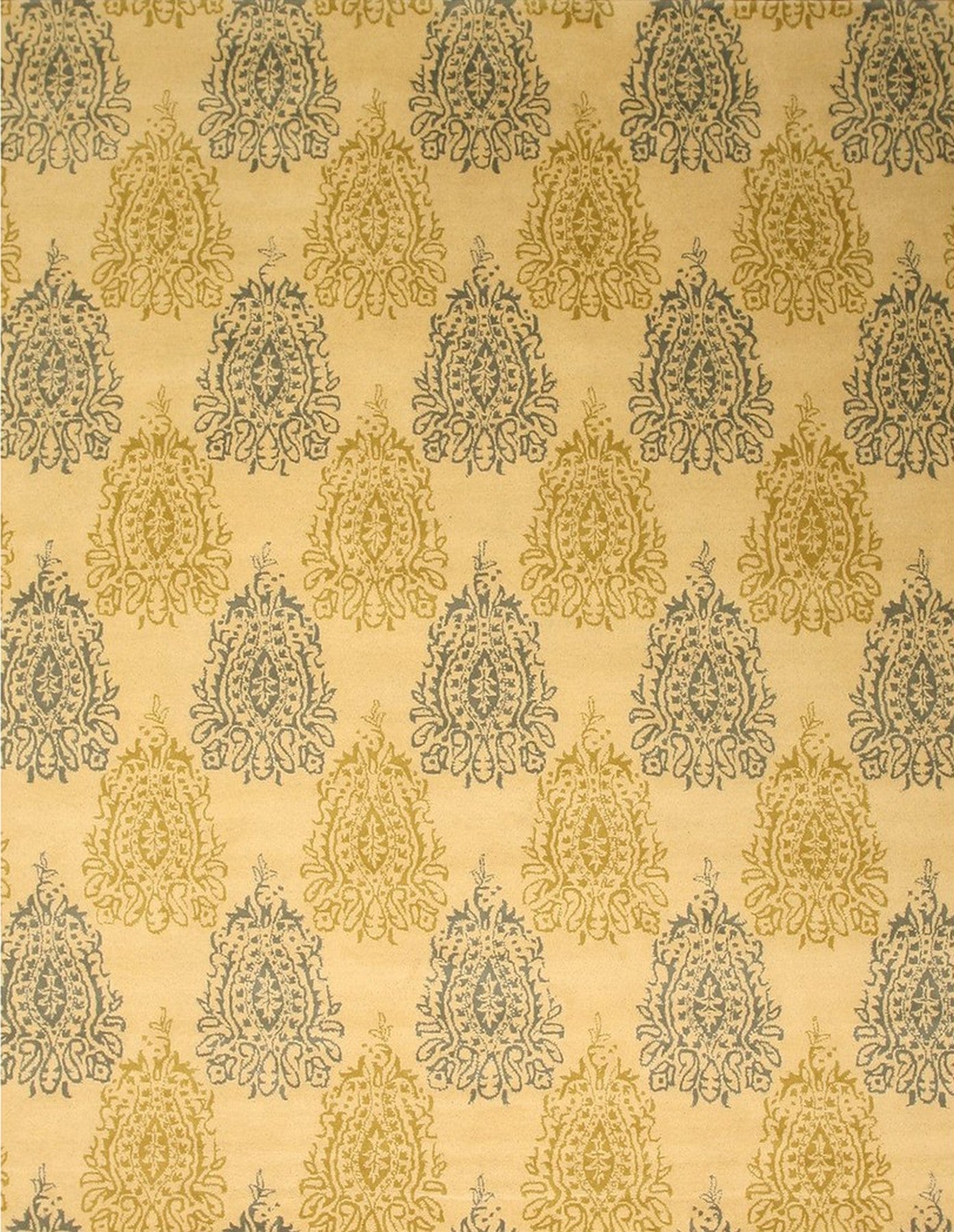 Isolated view of Lush Classic Ivory Hand Tufted Wool Rug, showcasing its design.