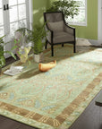 Sophie Enchanting Green Hand Tufted Wool Rug