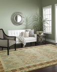 Sophie Enchanting Green Hand Tufted Wool Rug