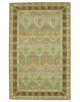 Isolated view of Sophie Enchanting Green Hand Tufted Wool Rug, showcasing its design.