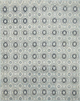 Isolated view of Para Giselle Blue Hand Knotted Rug, showcasing its intricate, abstract floral design.