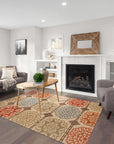 Artistic Sumptuous Beige Hand Tufted Wool Rug, its soft beige tones and hand-tufted construction anchoring a living room with neutral furnishings.