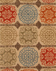 Isolated view of Artistic Sumptuous Beige Hand Tufted Wool Rug, showcasing its design.