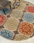 Artistic Sumptuous Beige Hand Tufted Wool Rug, a beige wool rug with a textured, almost organic pattern, partially visible in a bright, modern living space.