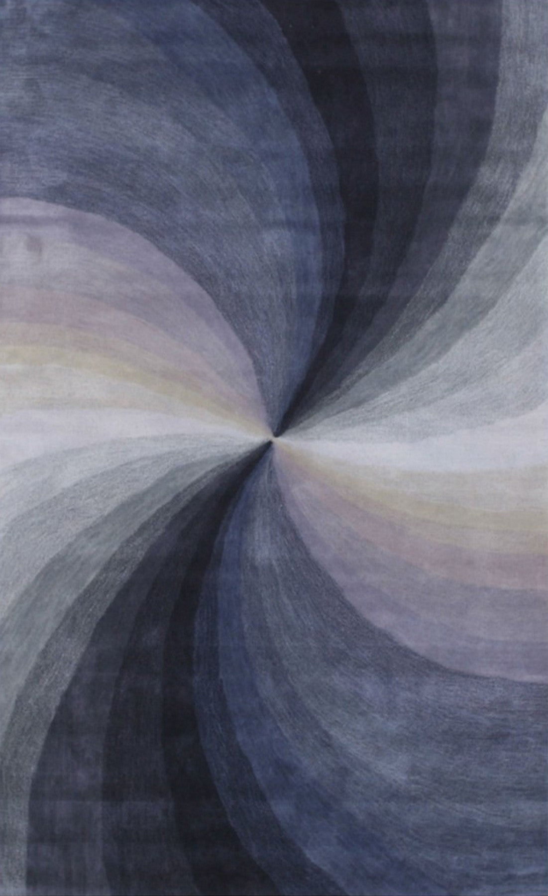 Isolated view of Stylish Timeless Blue Hand Tufted Wool Rug, showcasing its design.