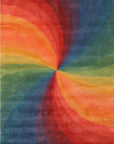 Isolated view of Talia Classic Rainbow Hand Tufted Wool Rug, showcasing its vibrant, layered rainbow design in soft wool.