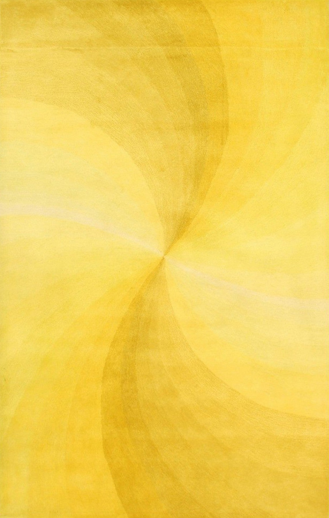 Isolated view of Brenda Chic Yellow Hand Tufted Wool Rug, showcasing its design.
