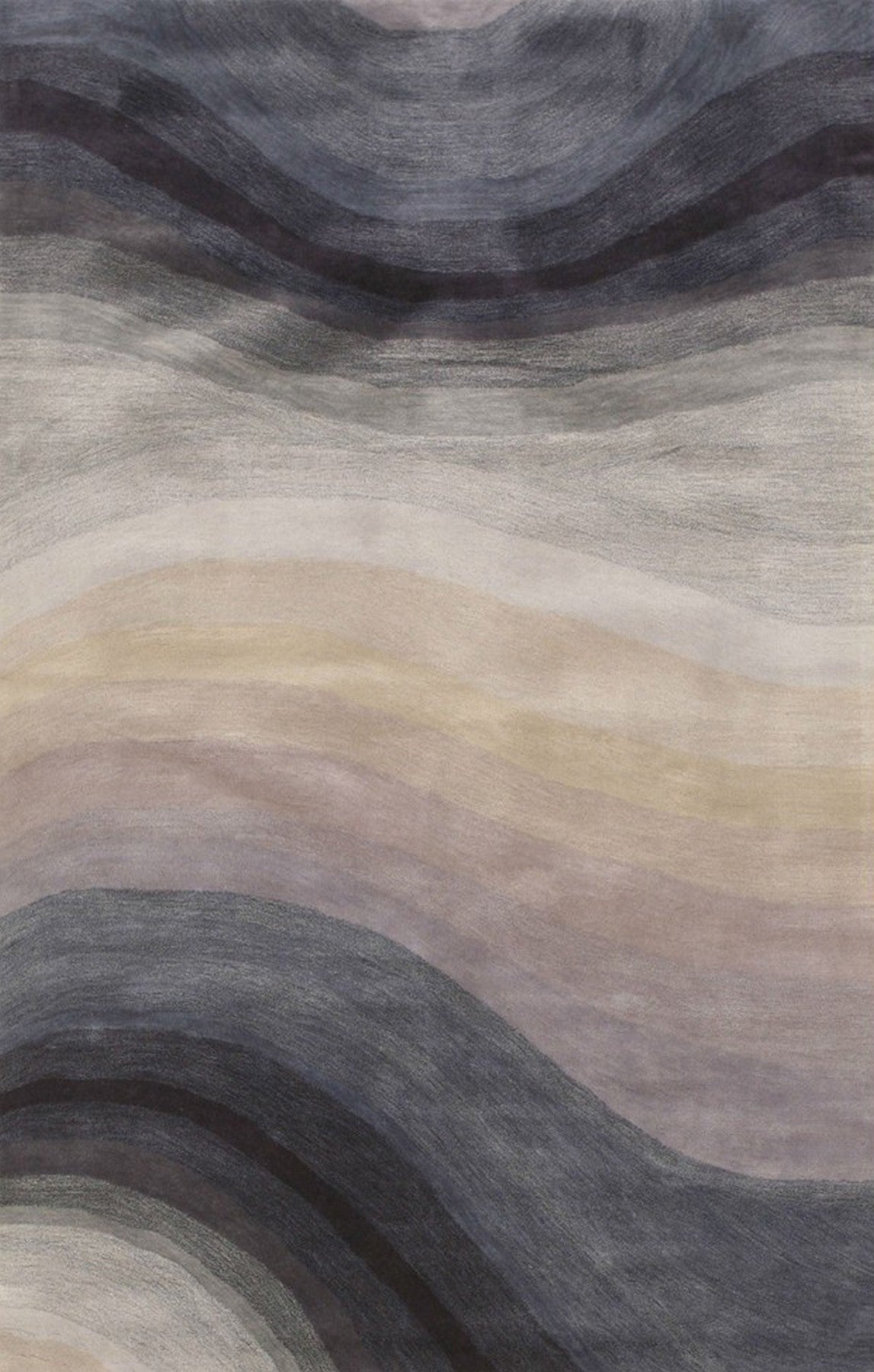 Isolated view of Xena Violet Blue Hand Tufted Wool Rug, showcasing its design.