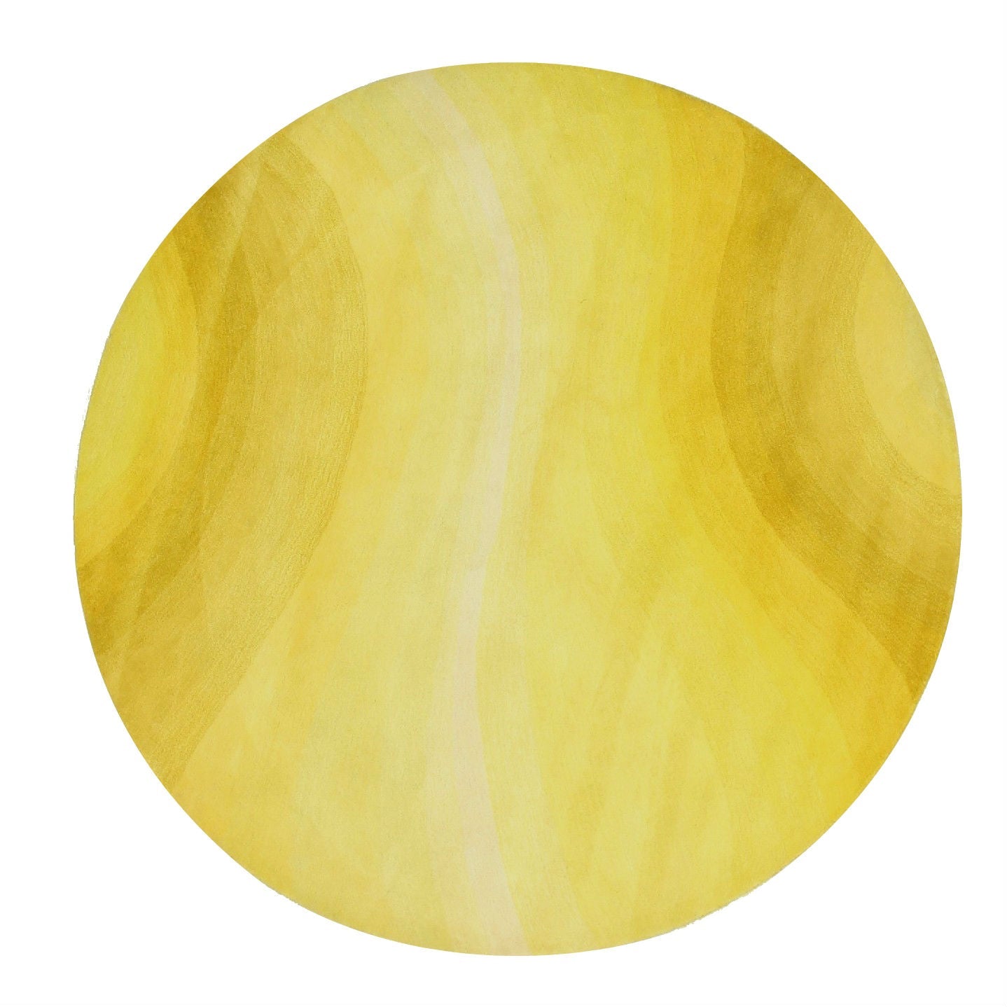 Inviting Ruby Yellow Hand Tufted Wool Rug, vibrant abstract patterns in shades of ruby and yellow dance across the plush wool surface, adding warmth and texture to a contemporary space.