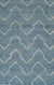 Isolated view of Lila Dahlia Blue Hand Tufted Wool Rug, showcasing its design.
