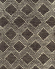 Isolated view of Xena Ava Charcoal Hand Tufted Wool Rug, showcasing its intricate geometric pattern and textured pile.