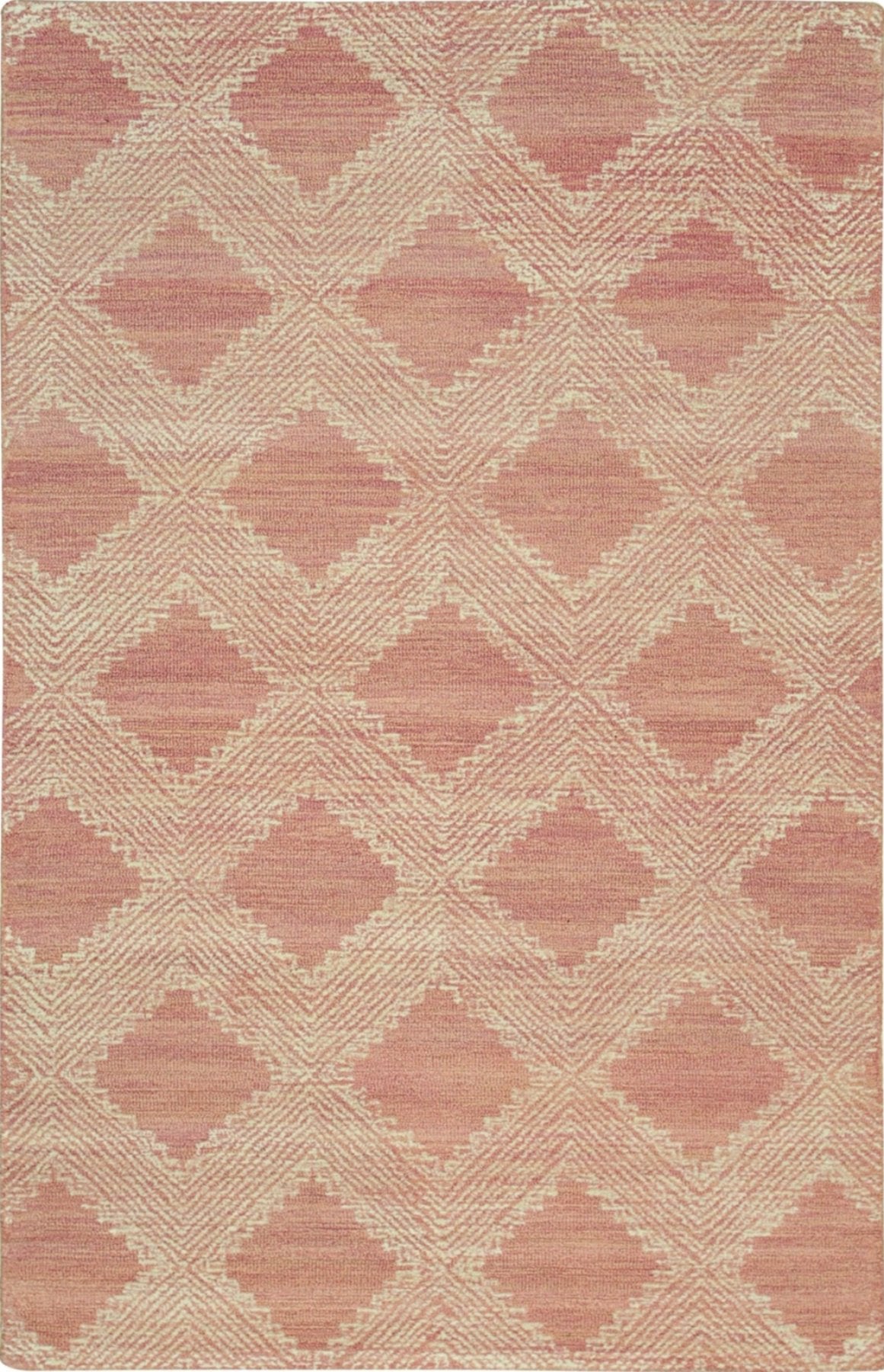 Isolated view of Unique Sloane Pink Hand Tufted Wool Rug, showcasing its design.