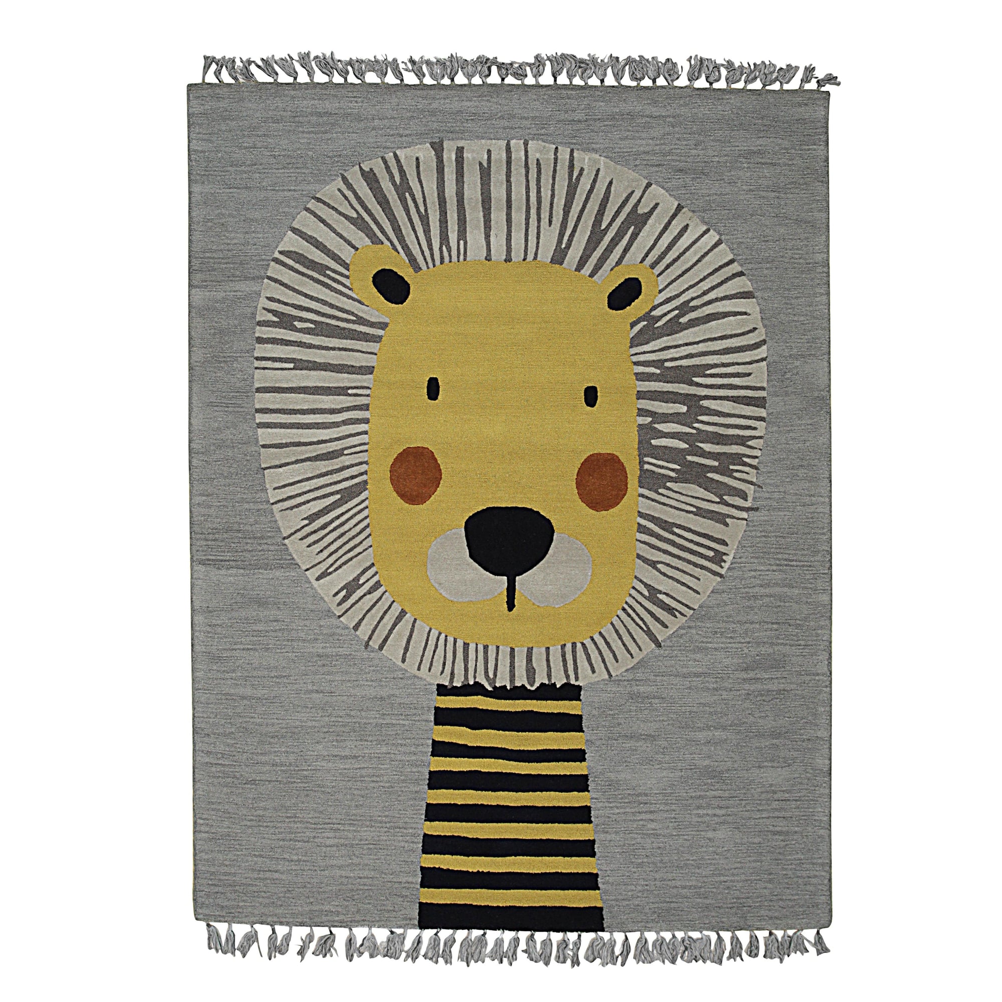 Isolated view of Lush Graceful Gray Hand Tufted Wool Rug, showcasing its design.