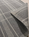 Graceful Quinn Gray Flatweave Wool Rug, soft gray wool flatweave offering subtle texture and warmth to a bright, modern living space.