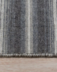 Lush Timeless Gray Flatweave Wool Rug, a sophisticated gray wool rug with a subtle pattern, displayed in a modern living room setting.