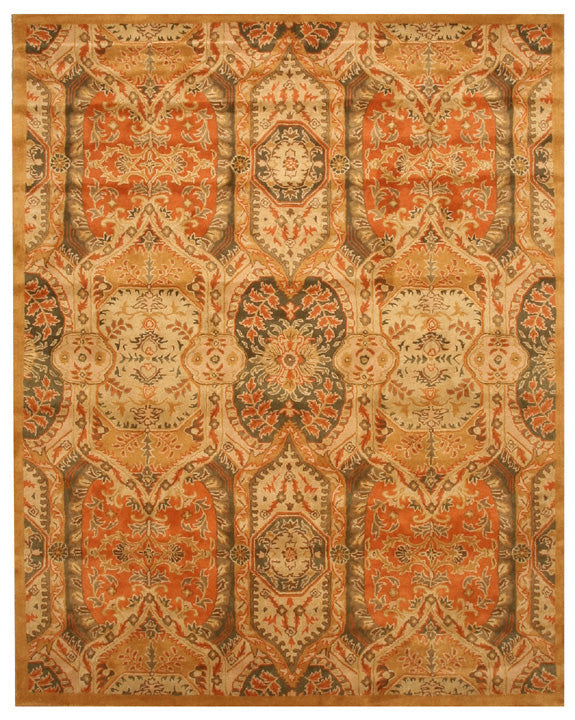 Isolated view of Ophelia Bianca Orange Hand Tufted Wool Rug, showcasing its design.