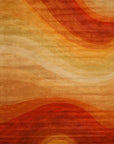 Isolated view of Classic Vibrant Orange Hand Tufted Wool Rug, showcasing its design.