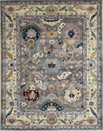 Isolated view of Ella Handcrafted Gold Hand Knotted Wool Rug, showcasing its intricate hand-knotted design.