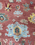 Mira Traditional Rust Hand Knotted Wool Rug, showcasing intricate patterns in warm rust tones and subtle variations, hand-knotted for exceptional texture and durability.