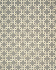 Isolated view of Sloane Cozy Grey Flatweave Wool Rug, showcasing its subtle geometric design and flatweave construction.