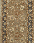 Isolated view of Charming Oushak Beige Hand Knotted Wool Rug, showcasing its design.