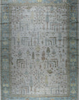 Classic Oushak Beige Hand Knotted Wool Rug