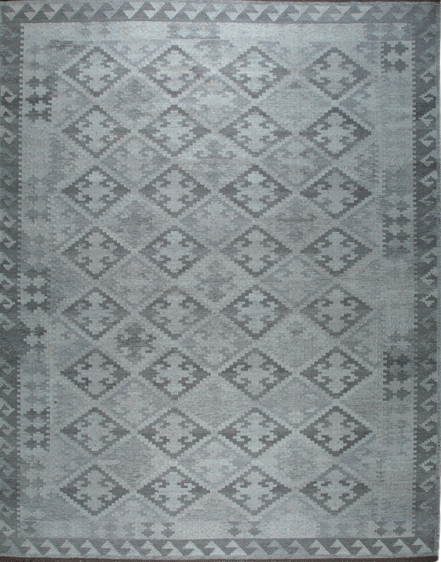 Brenda Para Gray Flatweave Wool Rug
