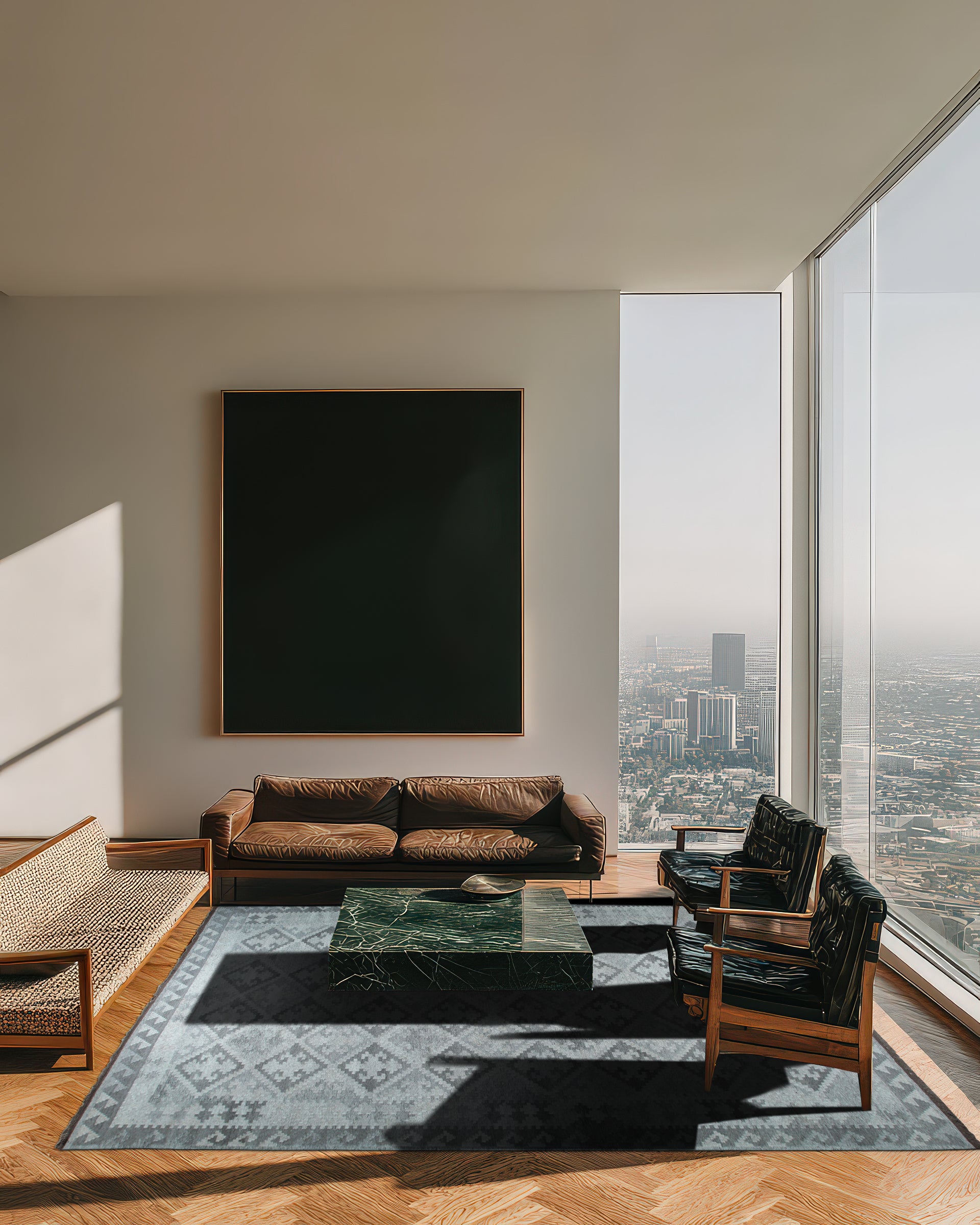 Brenda Para Gray Flatweave Wool Rug, a soft gray wool rug with a subtle geometric pattern, laid flat on a light wood floor, highlighting its texture and modern design.